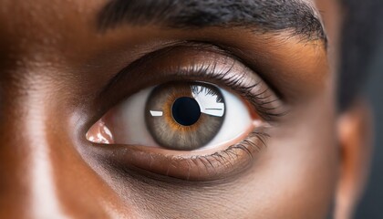 Closeup of Brown Eyes - Concept of Eye Laser Surgery - LASIK - Eye Medicial Procedure