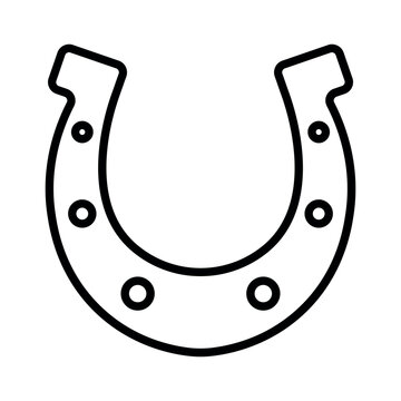 recommend clip art: Horseshoe black vector icon on white background