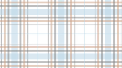 Blue and beige check plaid in the white background