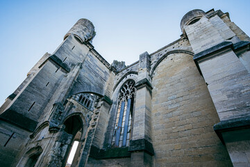 Naklejka premium Great gothic cathedral landmark in Narbonne, France