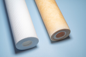 Water Filter Cartridges,Universal Sediment Filter,Comparison between new and used filter ,Water Quality concept