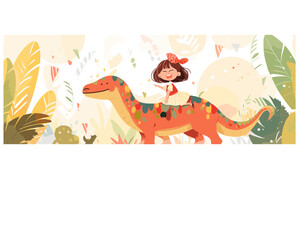 Obraz premium dinosaur in the desert