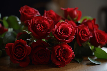 close-up red roses