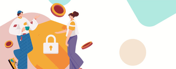 Internet financial management investment flat vector concept operation hand drawn illustration
