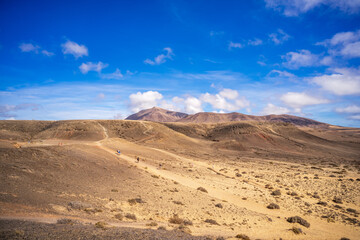 Typical landscape of Lanzarote. Canary Islands. Spain.