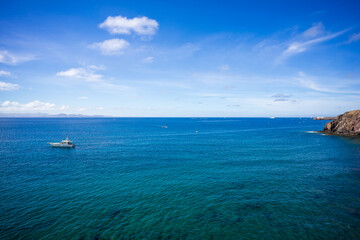 Seascape. Atlantic Ocean. Playa Blanca. Lanzarote. Canary Islands. Spain.