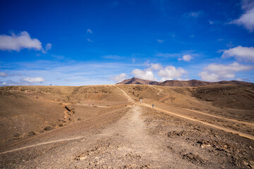 Typical landscape of Lanzarote. Canary Islands. Spain.