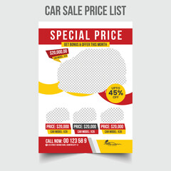 MODERN and stylish car sale flyer.car dealership promotional poster