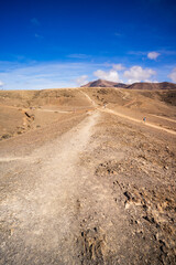 Typical landscape of Lanzarote. Canary Islands. Spain.