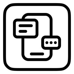Editable text message, chat bot vector icon. AI technology, artificial intelligence, computer. Part of a big icon set family. Perfect for web and app interfaces, presentations, infographics, etc