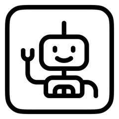 Editable bot, robot, android vector icon. AI technology, artificial intelligence, computer. Part of a big icon set family. Perfect for web and app interfaces, presentations, infographics, etc
