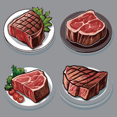 vector of beef meat, steak or wagyu. editable and easy to use