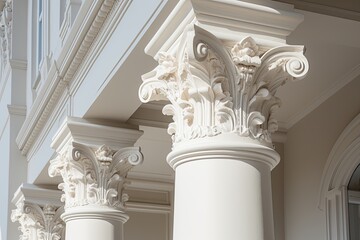 Antique courthouse column of historical significance.