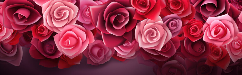 pink rose petals background. Valentine day illustration