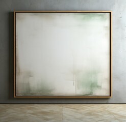 empty frame on wall, mockup of a picture on the wall, blank poster template