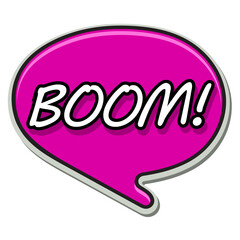 Boom color speech bubble