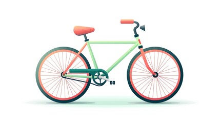 a green and pink bicycle