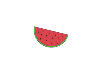 slice of watermelon vector