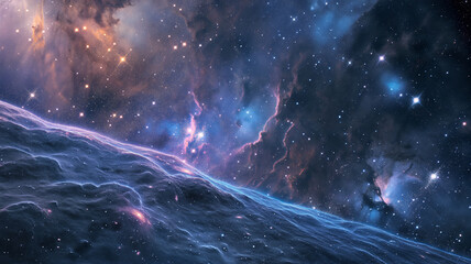 3d illustration of galaxy and cosmos space in bright majestic stars. - 700528863