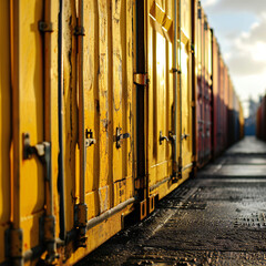 ship container on the ground