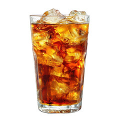 Iced Tea Front View Isolated on Transparent or White Background, PNG