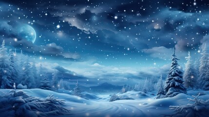 Fototapeta premium winter landscape with snow
