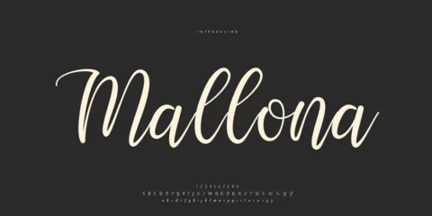 Fotobehang Abstract Fashion font alphabet. Minimal modern urban fonts for logo, brand etc. Typography Calligraphy typeface uppercase lowercase and number. vector illustration  © SyedMuhammad