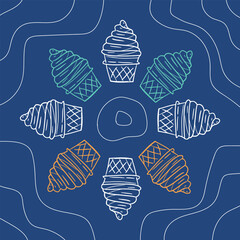 ice cream illustration, perfect for a confectionery shop, flyers, banners, business cards or for websites