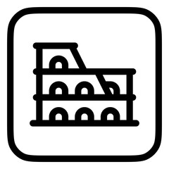 Editable amphitheater, stadium, arena vector icon. Landmark, monument, building, architecture. Part of a big icon set family. Perfect for web and app interfaces, presentations, infographics, etc