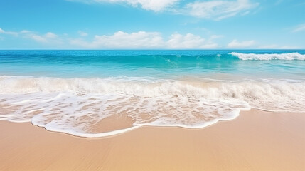 Fototapeta na wymiar beach and sea HD 8K wallpaper Stock Photographic Image 