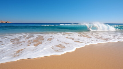 waves on the beach HD 8K wallpaper Stock Photographic Image 