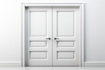 Commercial Door on white background.