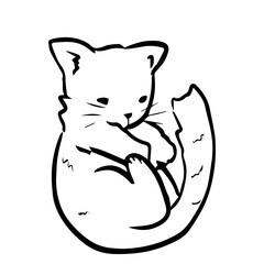 Funny Hand Drawn Cat 9