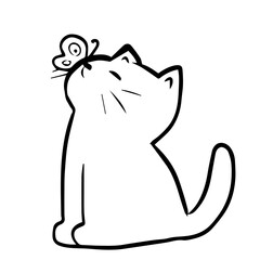 Funny Hand Drawn Cat 8