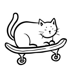 Funny Hand Drawn Cat 2