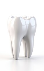 Tooth model of teeth, isolated a white background.