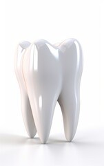 Tooth model of teeth, isolated a white background.
