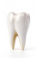Tooth model of teeth, isolated a white background.