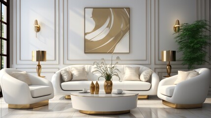 luxury interior minimalist UHD Wallpaper - obrazy, fototapety, plakaty