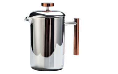 Stainless Steel Insulated French Press Redefining Coffee Perfection on White or PNG Transparent Background