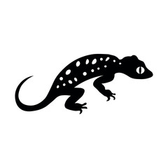 Gecko black vector icon on white background