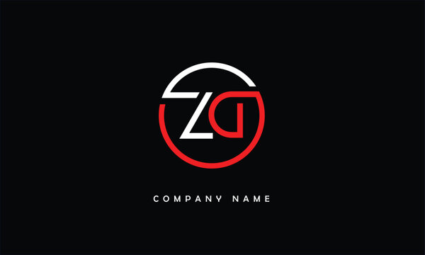 ZD, DZ, Z, D Abstract Letters Logo Monogram