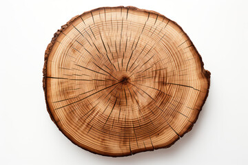 top view cross section of tree trunk - obrazy, fototapety, plakaty