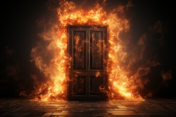 Wooden Fire Door.