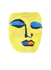 Poster Im Rahmen abstract human face. watercolor painting. illustration © Anna Ismagilova