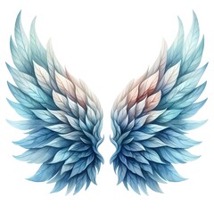 watercolor paint angel wings for holiday card decor