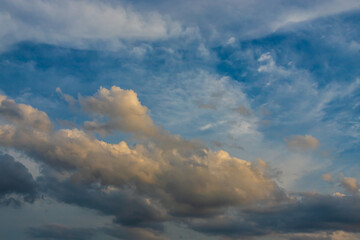 Dramatic sunset and sunrise sky