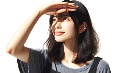 looking up at the sky