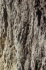 Natural background. Patterns on the surface of the earth. Earth texture. Sand quarry. Quarry clay