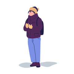 People wear fashion winter clothes set vecctor design